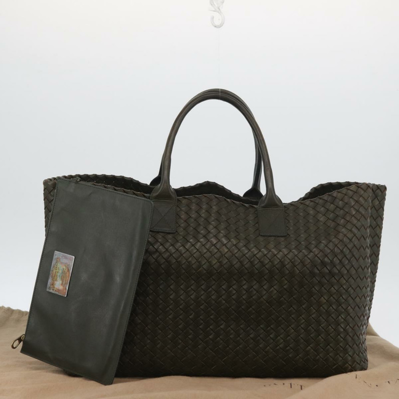 【日本直送】BOTTEGA VENETA INTRECCIATO Cabas GM 包 皮革 卡其色 113129 正品 am11061V-25