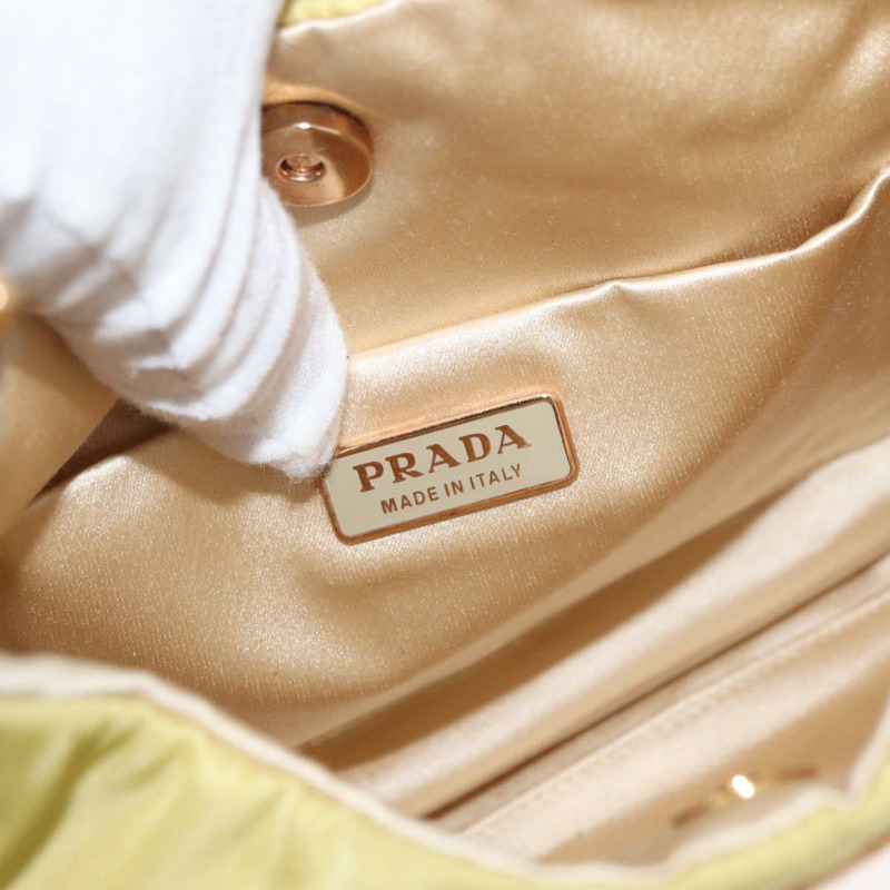 【日本直送】PRADA 尼龍黃金色鏈條單肩包 正品 LNZ1020A-14