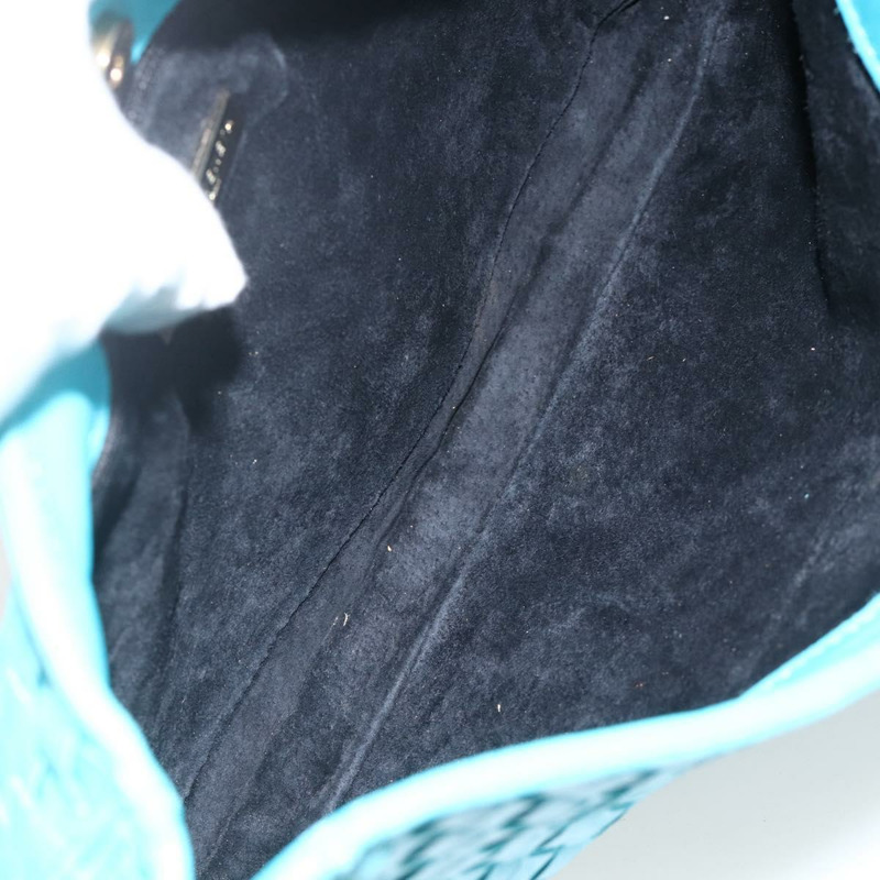 【日本直送】BOTTEGA VENETA INTRECCIATO 皮革肩背包，綠松石藍金色，正品 BSZ499A-15