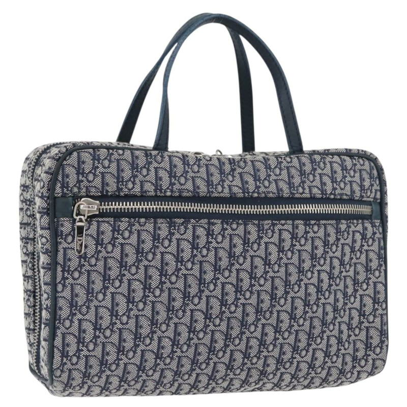 【日本直送】Christian Dior Trotter帆布手提包 海軍藍 銀色 正品 174460A-0