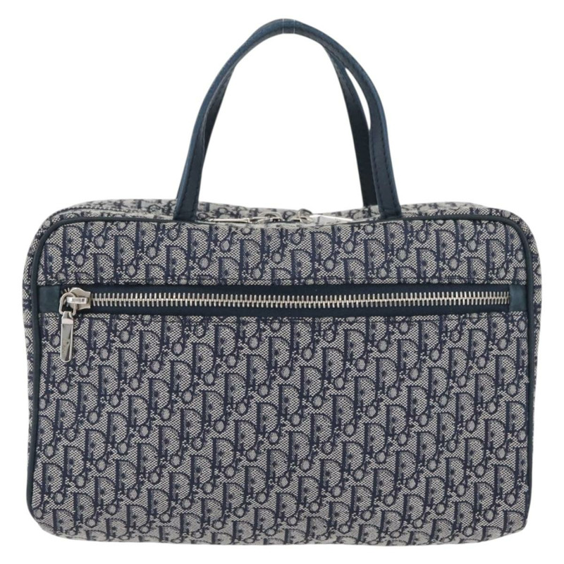 【日本直送】Christian Dior Trotter帆布手提包 海軍藍 銀色 正品 174460A-1
