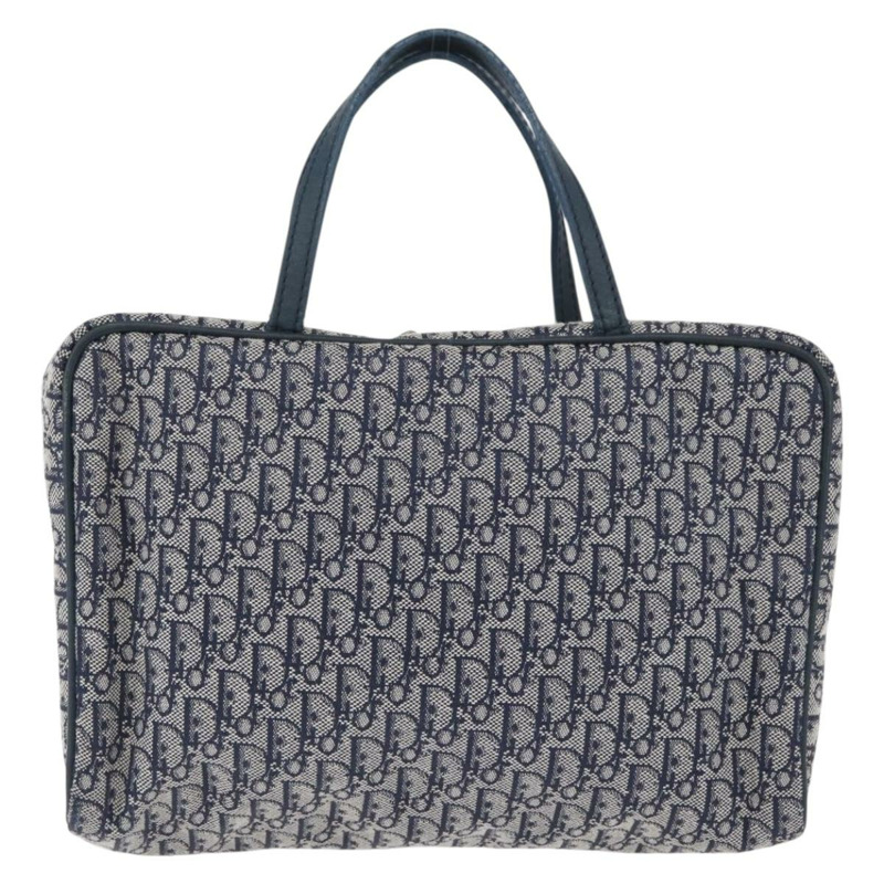 【日本直送】Christian Dior Trotter帆布手提包 海軍藍 銀色 正品 174460A-2