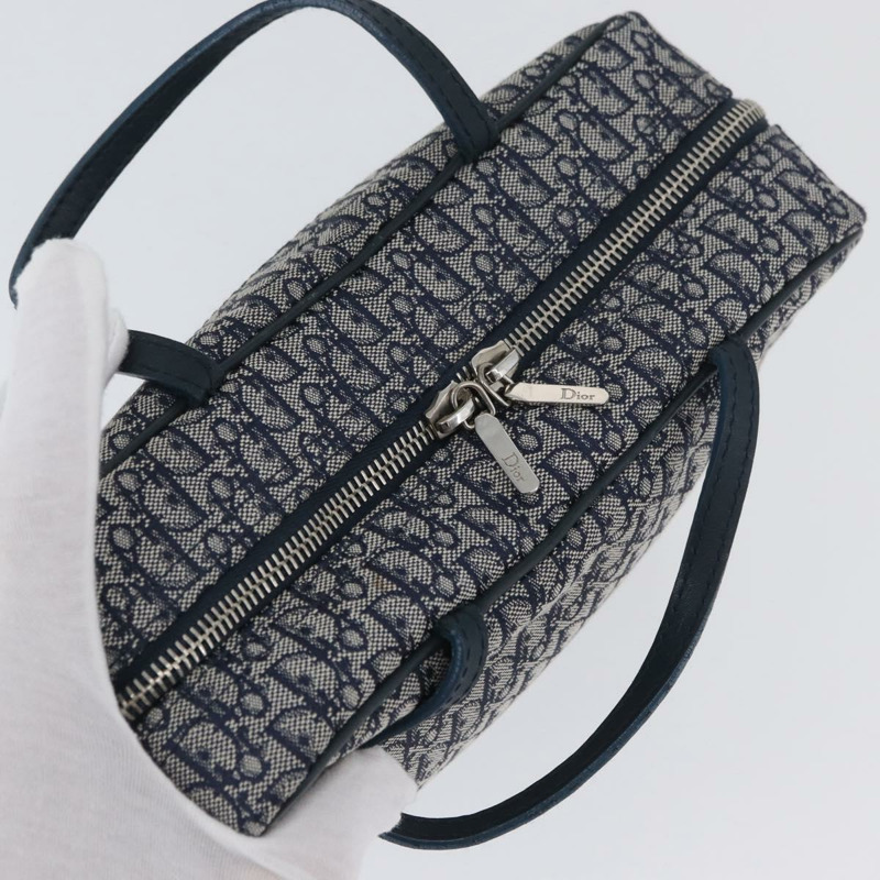 【日本直送】Christian Dior Trotter帆布手提包 海軍藍 銀色 正品 174460A-5