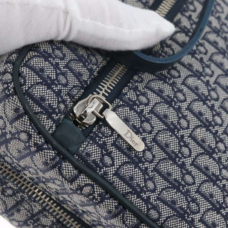 【日本直送】Christian Dior Trotter帆布手提包 海軍藍 銀色 正品 174460A-14