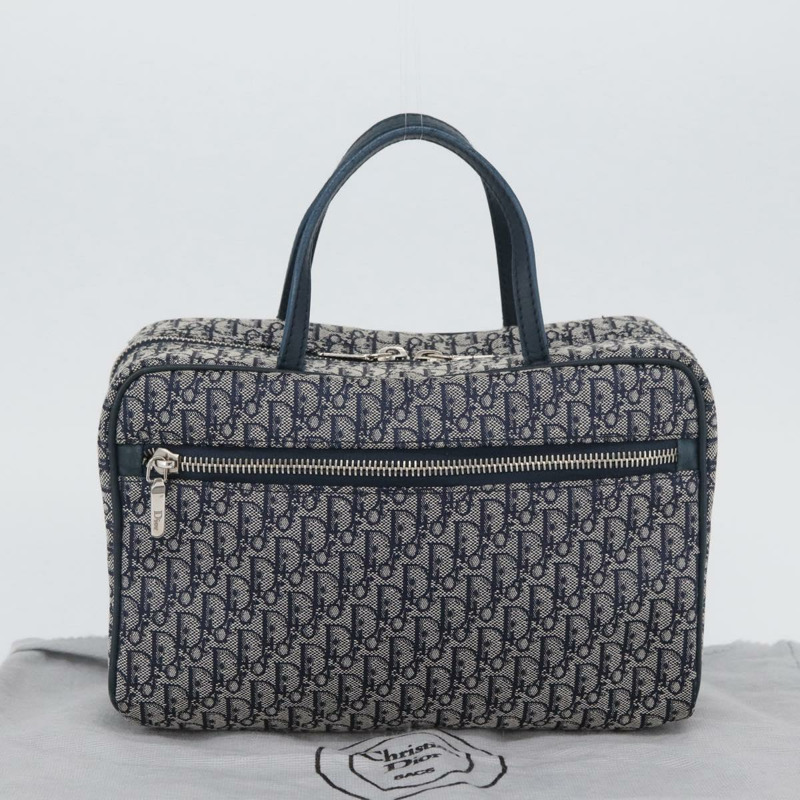 【日本直送】Christian Dior Trotter帆布手提包 海軍藍 銀色 正品 174460A-25
