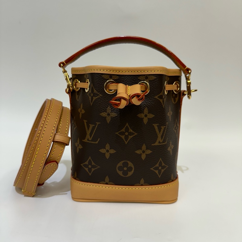 LV 原花nano noe 斜背水桶包-0