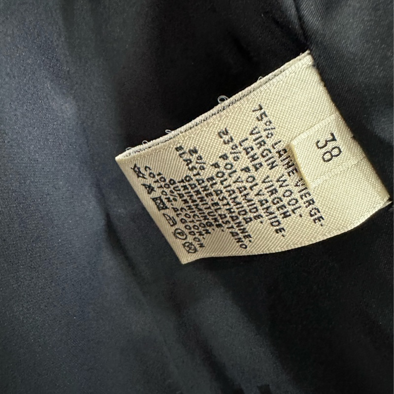 Hermes 愛馬仕黑色羊毛呢大衣38碼-3