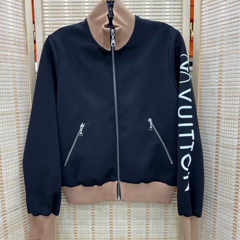 Louis Vuitton LV袖邊logo拼色運動夾克外套 38碼