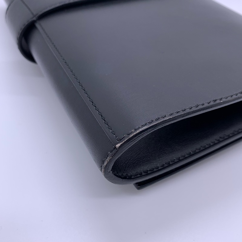 二手Hermes愛馬仕cdc黑銀box皮手包R刻，包身有划痕邊角有磨損五金有划痕-8