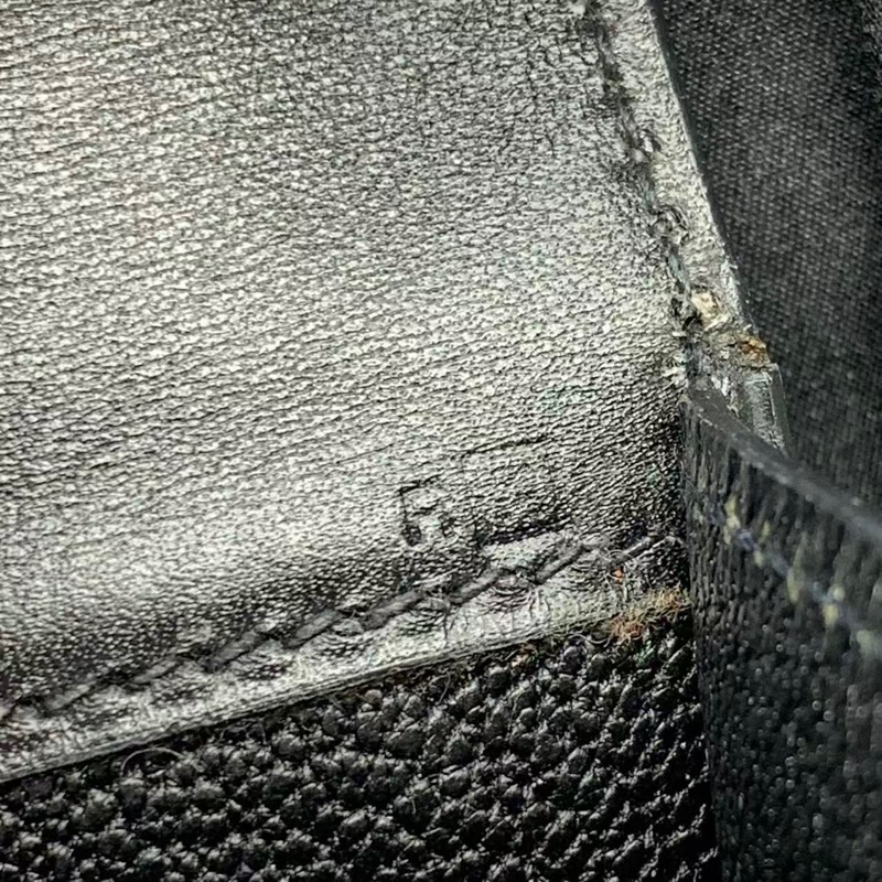 二手Hermes愛馬仕cdc黑銀box皮手包R刻，包身有划痕邊角有磨損五金有划痕-12