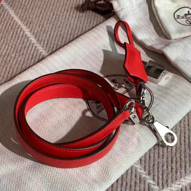 Hermes愛馬仕Kelly25蕃茄紅swift皮紅色銀扣Y刻-4