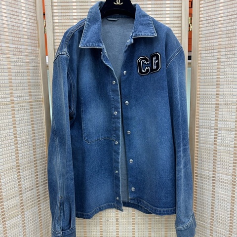 Dior迪奧 經典立體CD刺繡牛仔外套 44碼