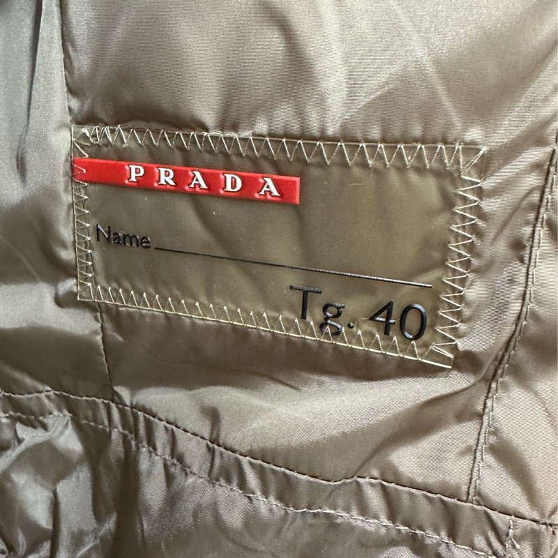 Prada銀灰色毛領 羽絨服-5
