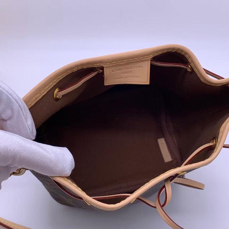 99新LV路易威登老花nano noe抽繩水桶包，2015購入-4