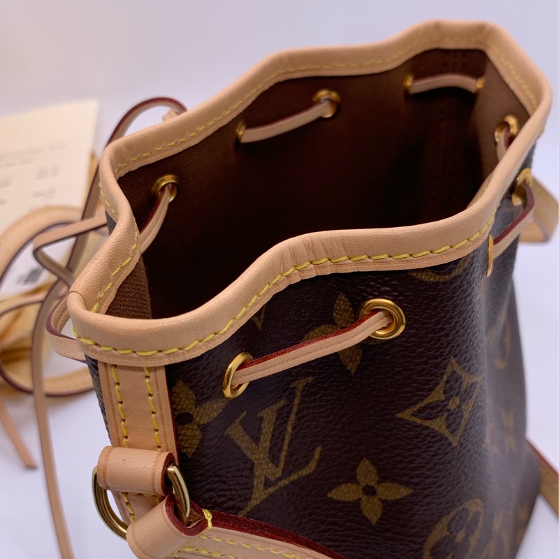 99新LV路易威登老花nano noe抽繩水桶包，2015購入-5