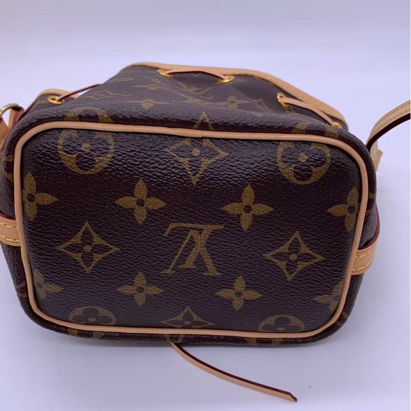 99新LV路易威登老花nano noe抽繩水桶包，2015購入-6