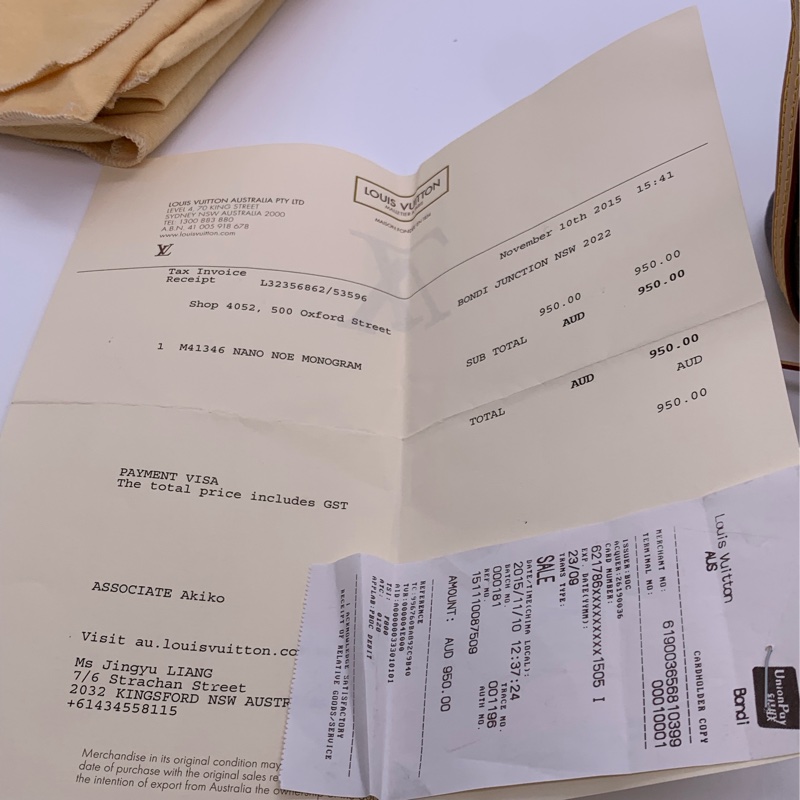 99新LV路易威登老花nano noe抽繩水桶包，2015購入-7