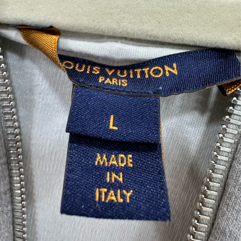 LV 灰色圖章印花圖案拉鍊外套 女款 L碼-4