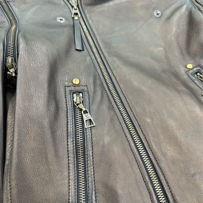 LV/ Louis Vuitton路易威登小羊皮機車夾克 34碼-4