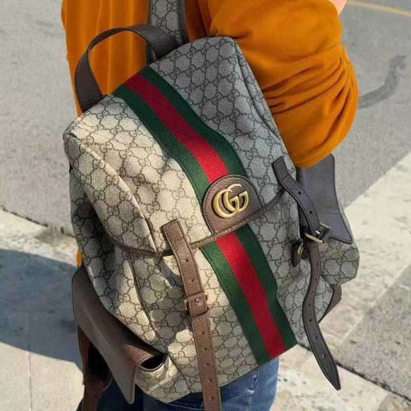 #🤵🏻‍♂️Gucci古驰 ophidia老花男士双肩包  尺寸34×40-1