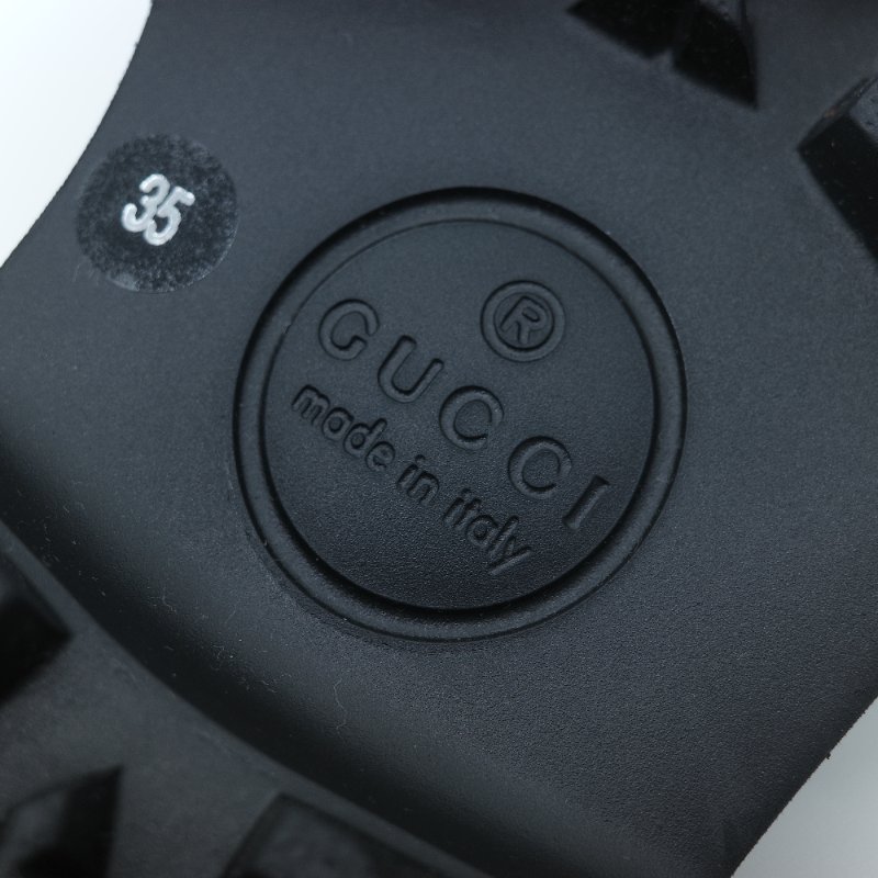 專櫃38,000（全新♥️閒置品）Gucci 古馳 Horsebit 黑色牛皮 銀色馬銜扣 鋸齒厚底樂福鞋 EU35-5