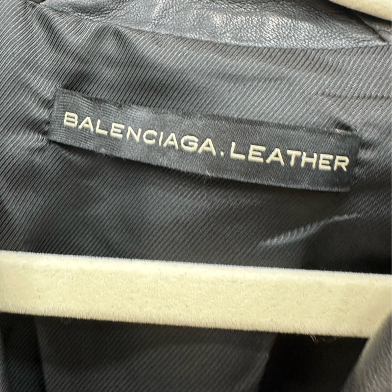 Balenciaga 巴黎世家 黑色機車皮衣夾克外套 34碼-2