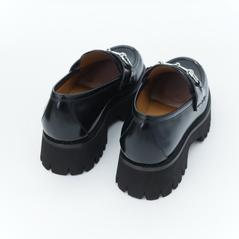 專櫃 38,000（全新♥️閒置品）Gucci 古馳 Horsebit 黑色牛皮 銀色馬銜扣 鋸齒厚底樂福鞋 EU35.5-1