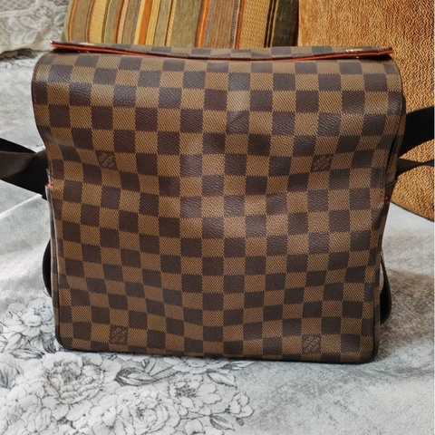 LV路易威登棕色棋盤格單肩斜挎豆腐包 尺寸：28×25×15釐米有防塵袋