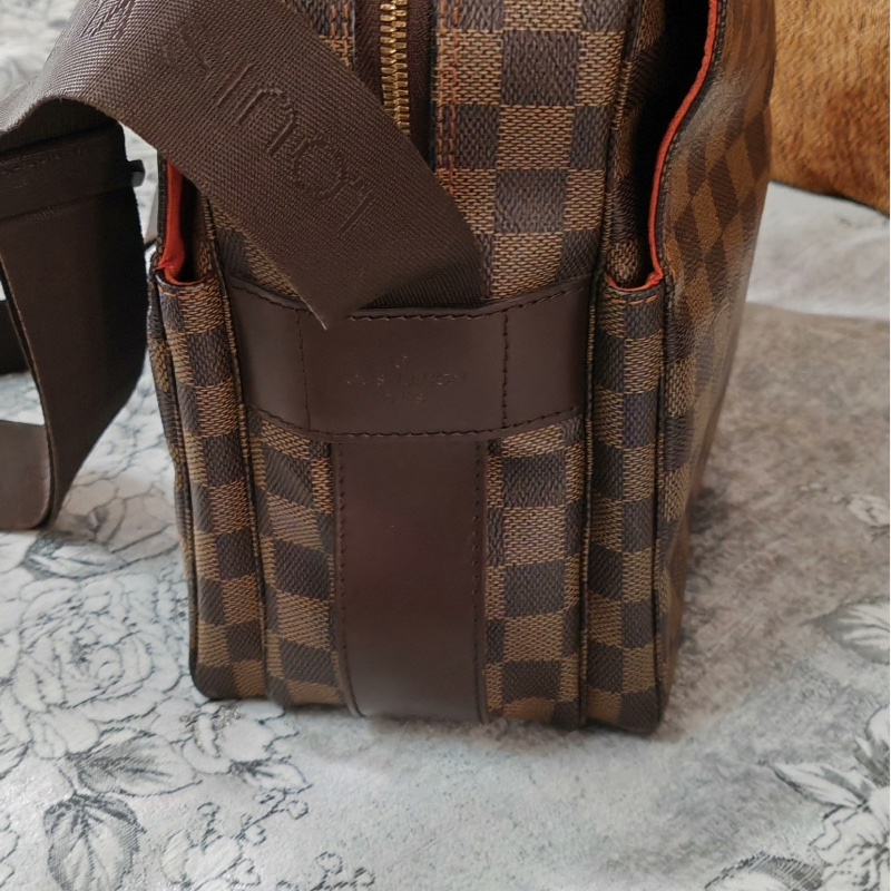 LV路易威登棕色棋盤格單肩斜挎豆腐包 尺寸：28×25×15釐米有防塵袋-1