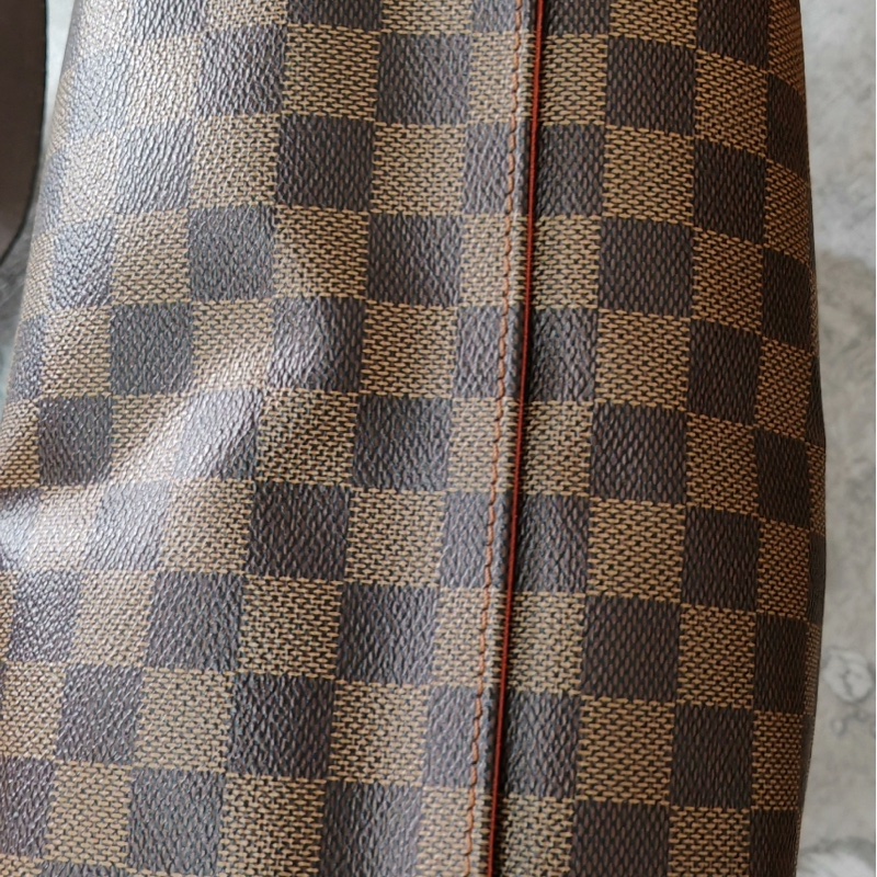 LV路易威登棕色棋盤格單肩斜挎豆腐包 尺寸：28×25×15釐米有防塵袋-2