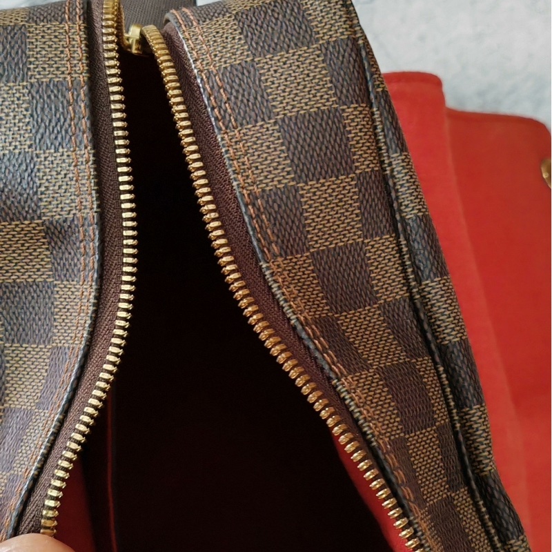 LV路易威登棕色棋盤格單肩斜挎豆腐包 尺寸：28×25×15釐米有防塵袋-6