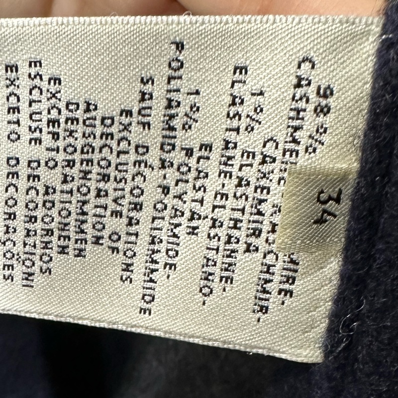 HERMES 愛馬仕外套34碼 這條外套是羊絨拼皮的中長休閒外套 羊絨+皮紋的設計，兩側有口袋-4