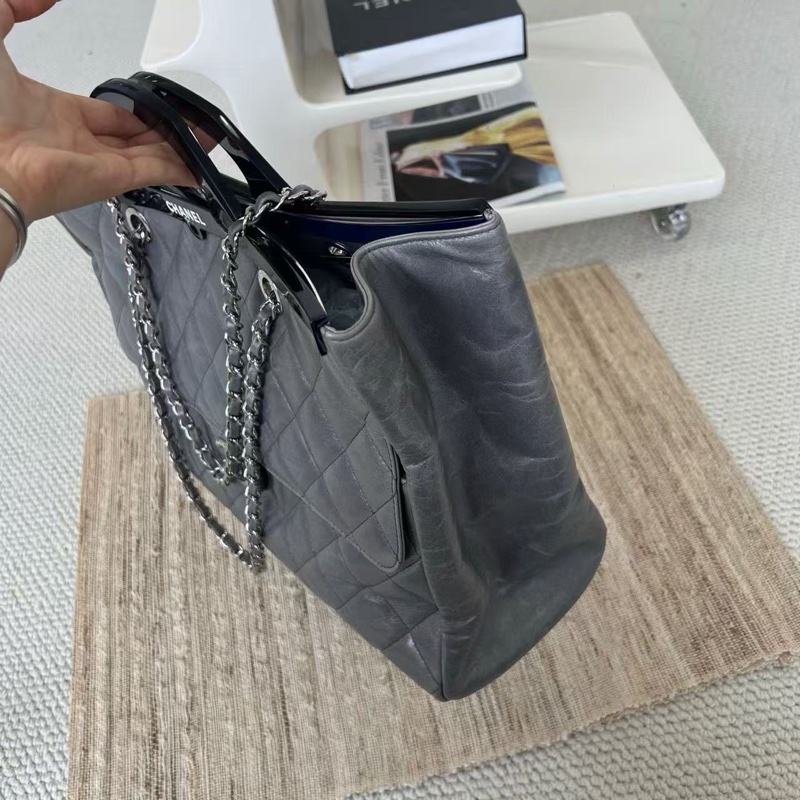 Chanel 壓克力衣架包 大象灰油臘牛皮 大號 ｜在台現貨秒發-2