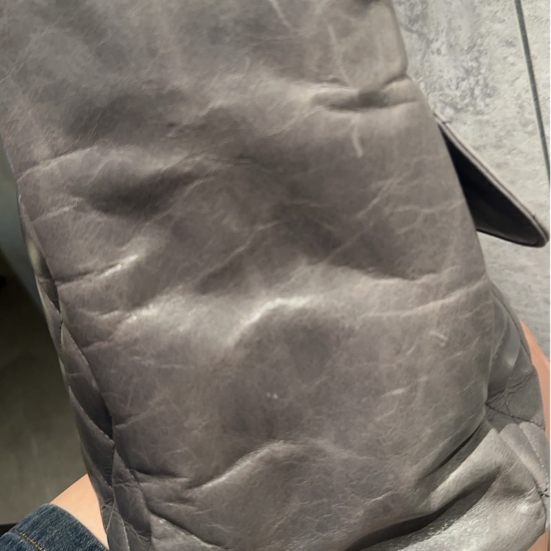 Chanel 壓克力衣架包 大象灰油臘牛皮 大號 ｜在台現貨秒發-7