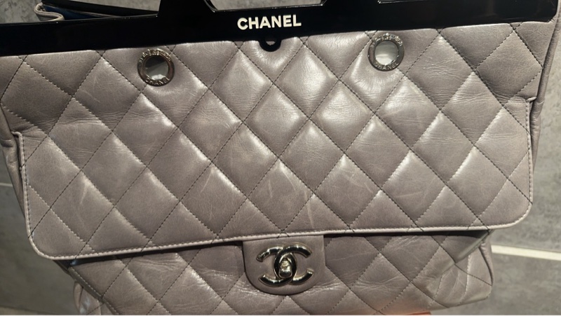 Chanel 壓克力衣架包 大象灰油臘牛皮 大號 ｜在台現貨秒發-8