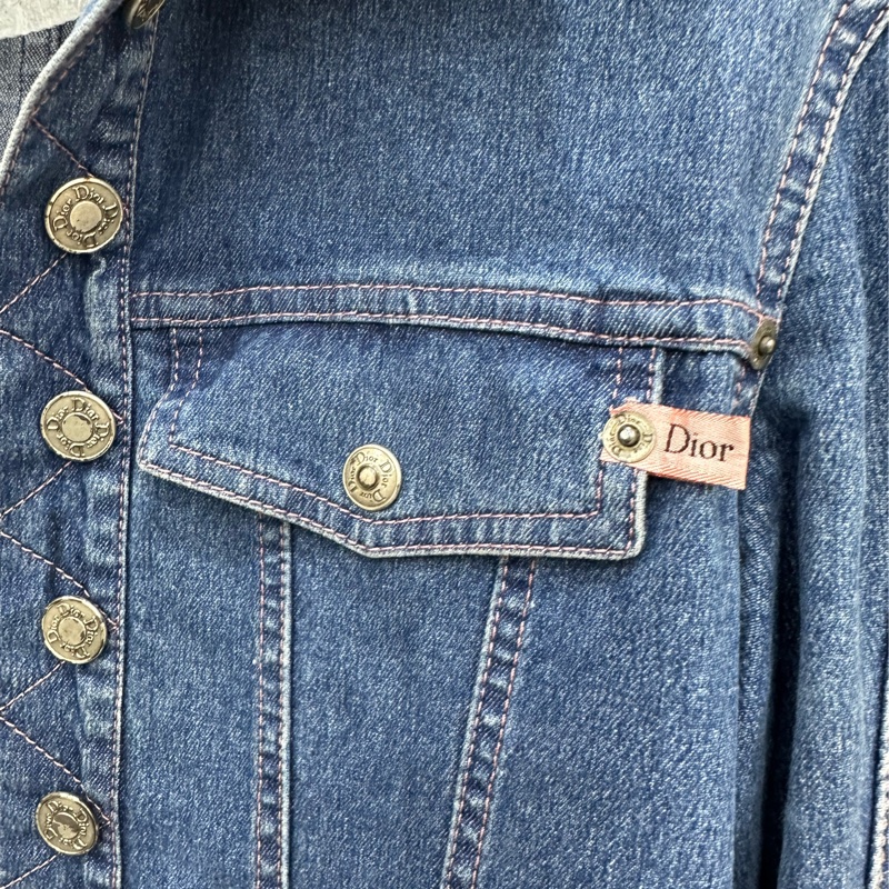 Dior迪奧 短版牛仔外套 38碼 淺藍-2