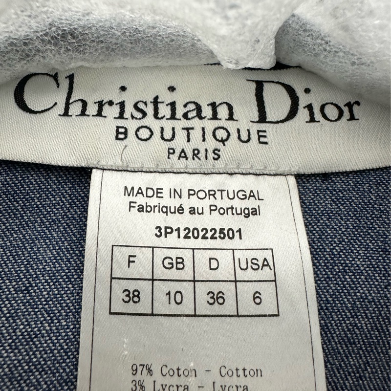 Dior迪奧 短版牛仔外套 38碼 淺藍-3