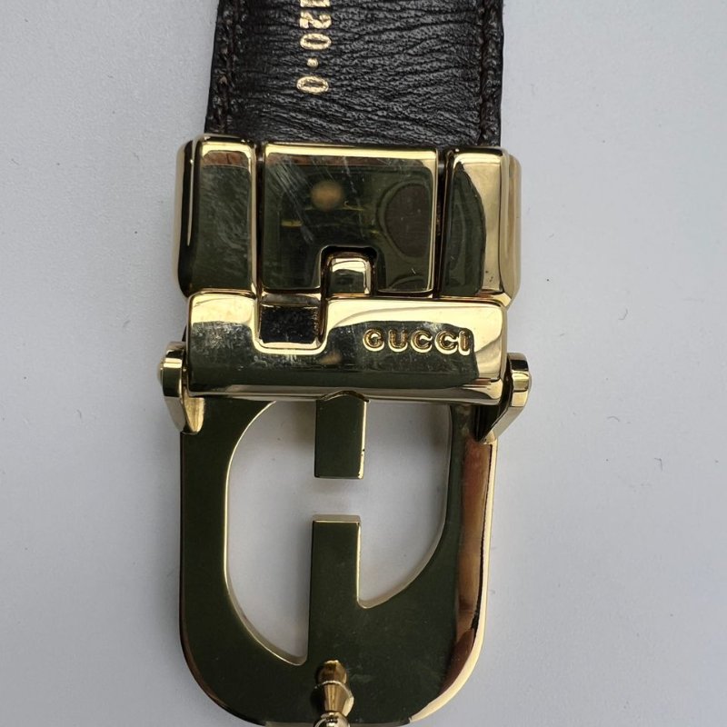 GUCCI 雙 G 扣頭皮帶-4