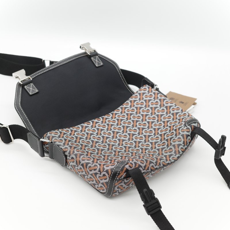 Burberry 巴寶莉 TB Print 經典印花 帆布 小牛皮 斜背 郵差包-8