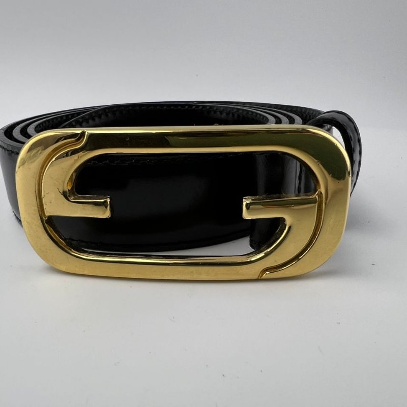 GUCCI 雙 G 扣頭皮帶-0