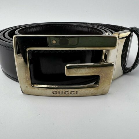 GUCCI 單 G 扣頭皮帶