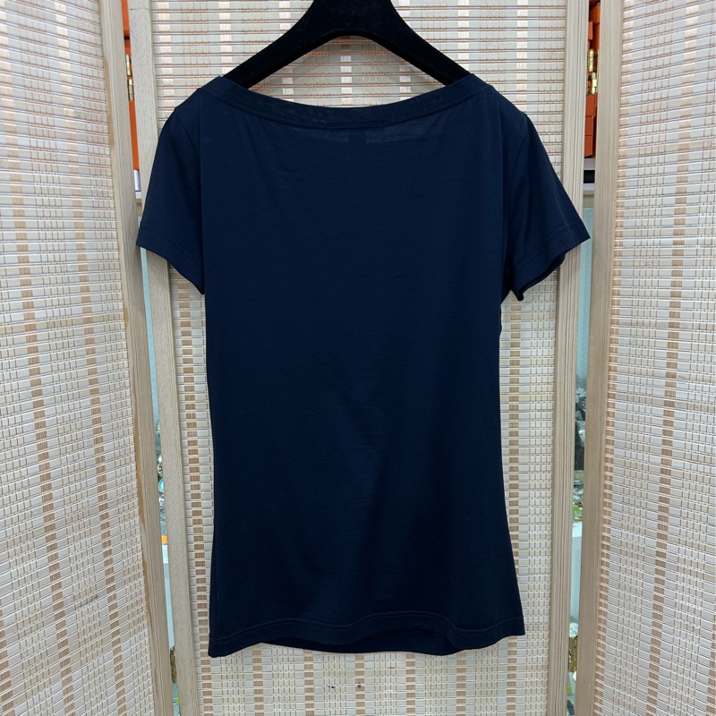 LV/Louis Vuitton 路易威登 鈕扣褶皺設計短袖T卹 XS碼-1