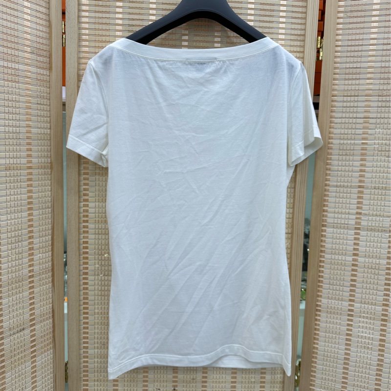 LV/Louis Vuitton 路易威登 鈕扣褶皺設計短袖T卹 XS碼-1