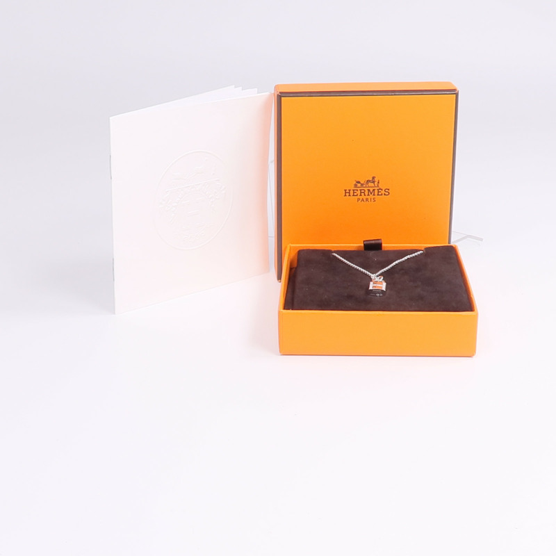 HERMES 18K白金Kelly Cadenas Pendant鑽石項鍊-7