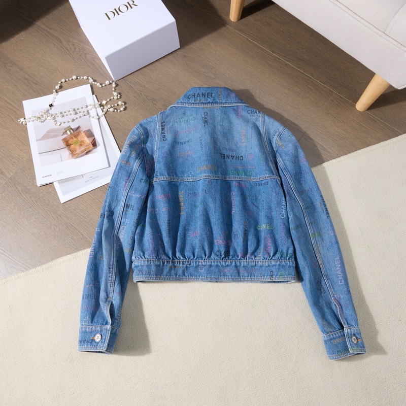 Chanel 2022年款滿Logo牛仔外套-1