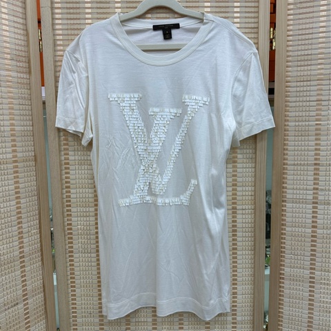 LV路易威登 白色閃片女款短袖T卹 S碼