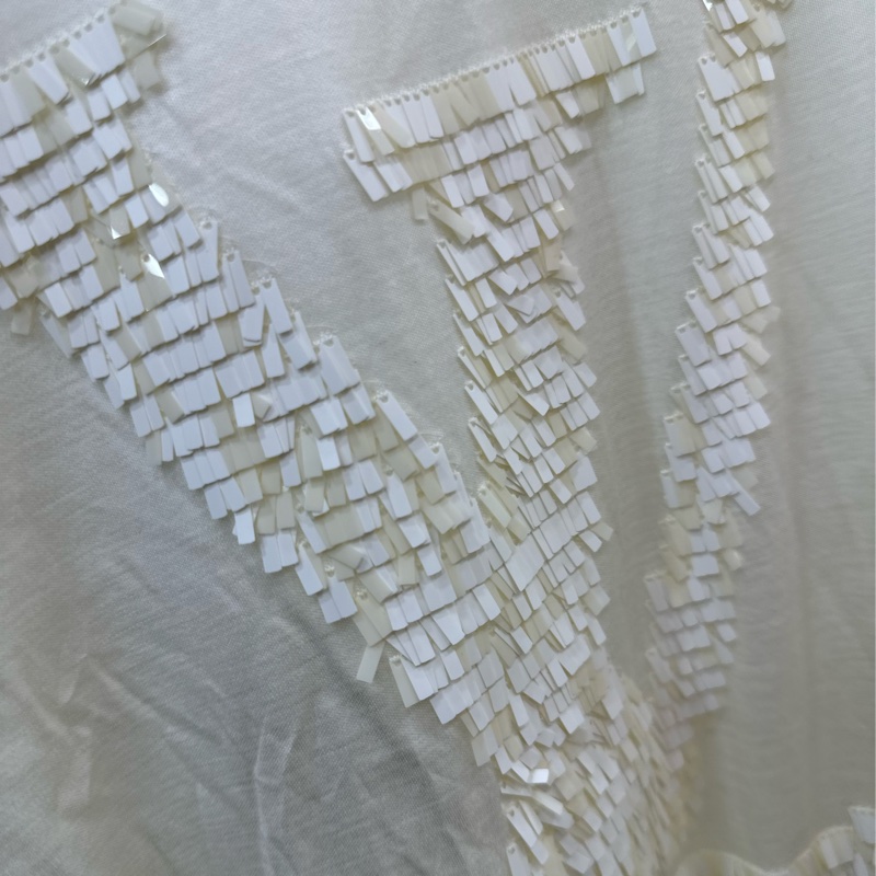 LV路易威登 白色閃片女款短袖T卹 S碼-4