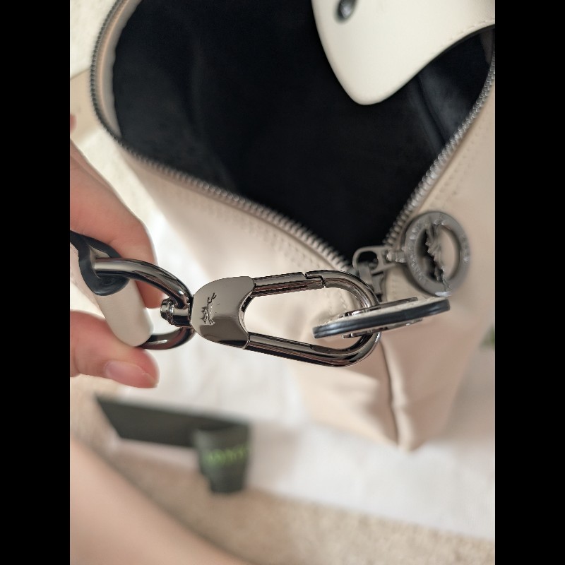 🌿 Longchamp 經典皮革肩背包hobo包（可調節背帶）-13