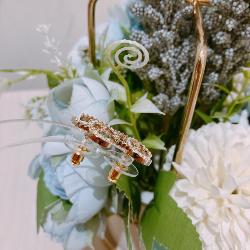 TK1996	香奈兒 經典 雙C 水晶拼褸空 耳環Chanel CC Crystal With Vault Earrings-8