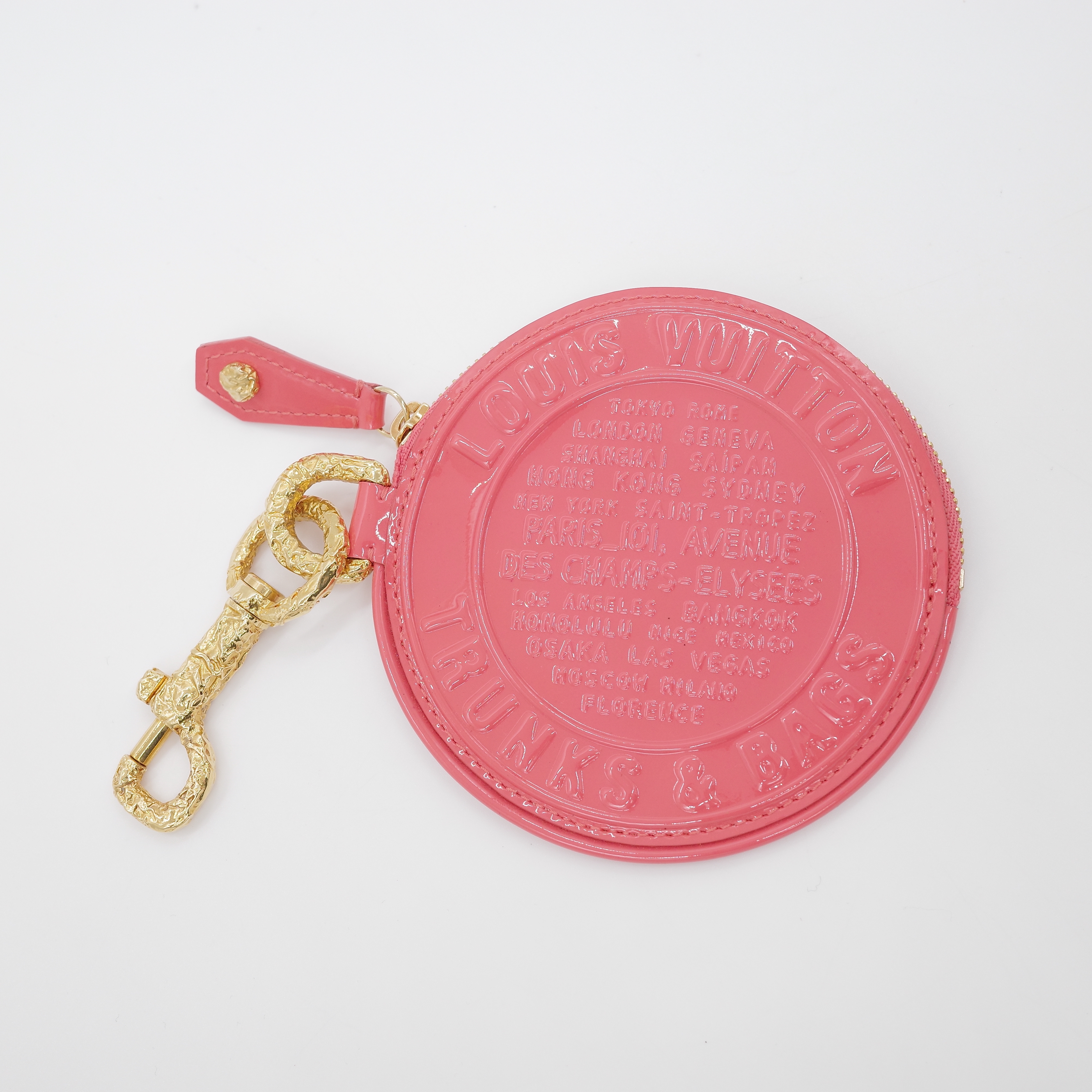 Louis Vuitton 路易威登 Trunks & Bags Vernis 紅色 漆皮圓形零錢包-2